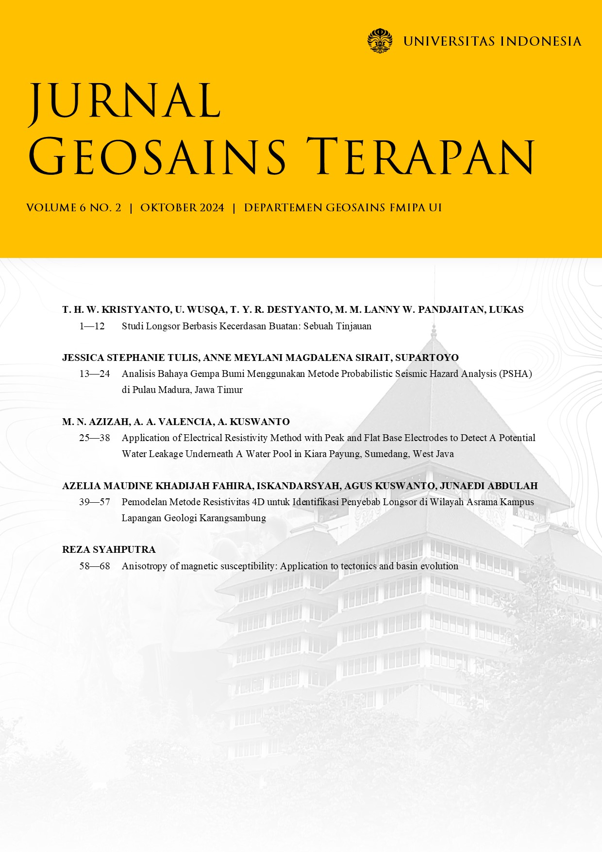 					Lihat Vol 6 No 2 (2023): Jurnal Geosains Terapan 
				